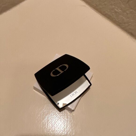 Dior Square Compact Mirror Black Matte Makeup Travel Luxury Cosmetic New - Picture 4 of 6